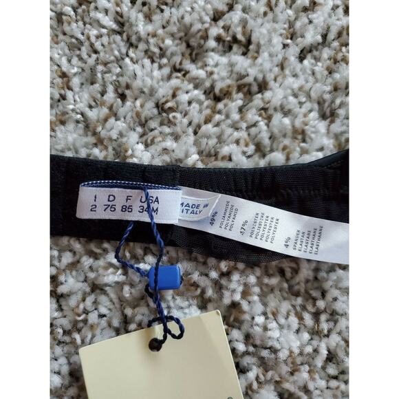 Cotton Club Black & Blue Lace Bralette – 34B – Unpadded Wireless – NWT - Picture 8 of 9